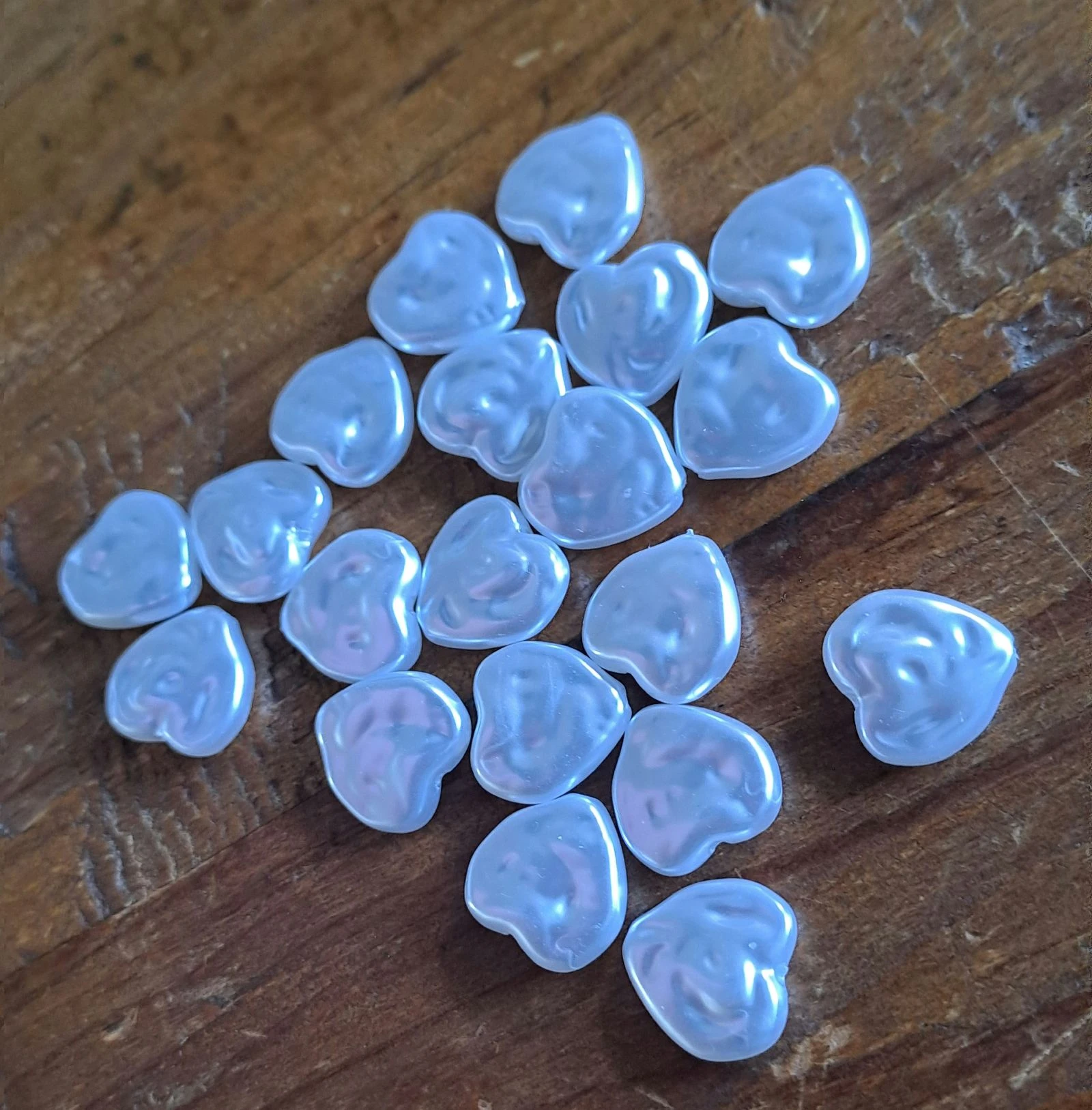 Imitação de contas de água doce 14x14mm coração 20 peças – photo 2